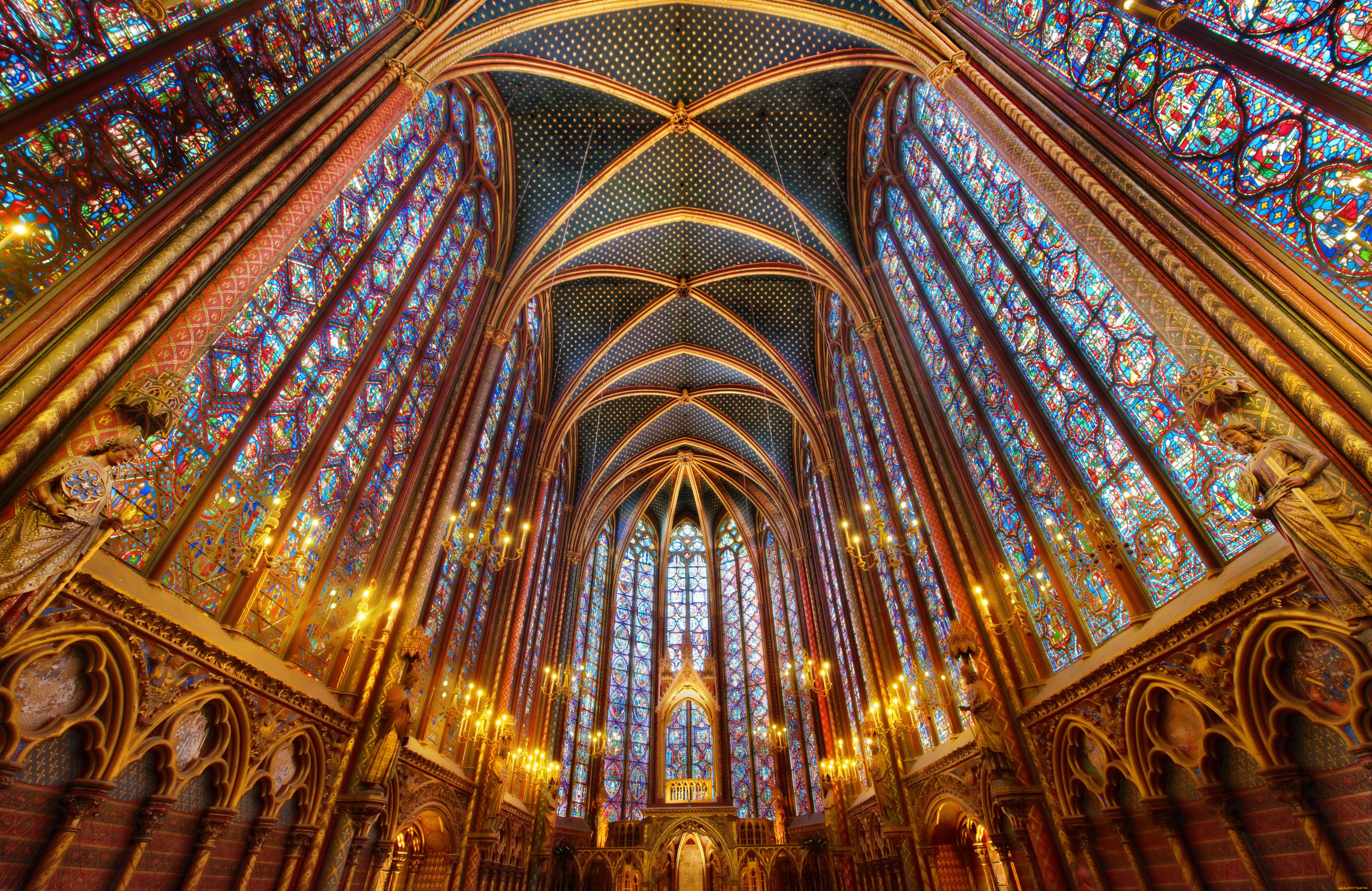 Cathedral church. Часовня сент Шапель. Королевская капелла сент Шапель.